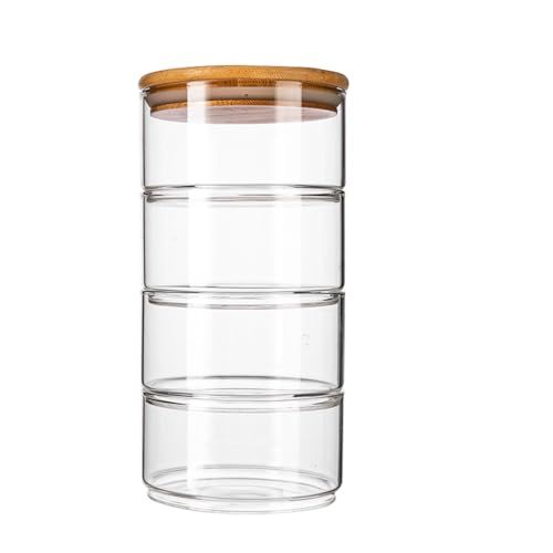 Glass Food Storage Jars for Coffee Beans, Flour, Sugar, Cookie, Pasta, Tea Leaf