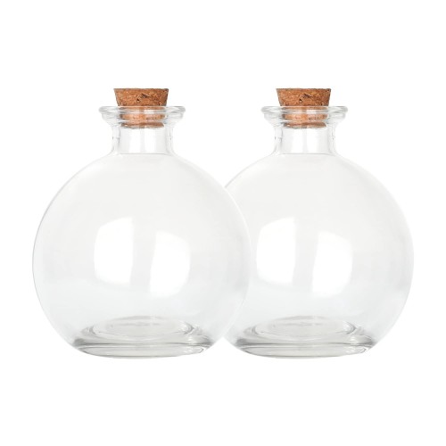 Glass Bottles with Cork Stopper
