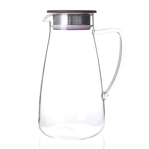 Glass Water Pitcher with Lid