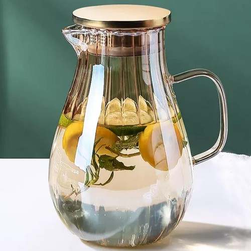 Clear Glass Pitcher Water Pitcher Hot Cold Water