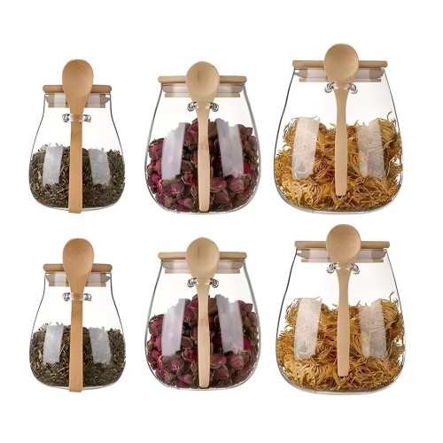 Glass Storage Containers with Bamboo Lids