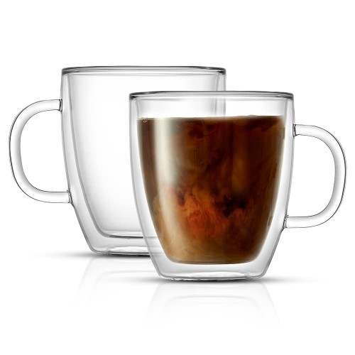 Double Wall Borosilicate Glass Cups with Handle
