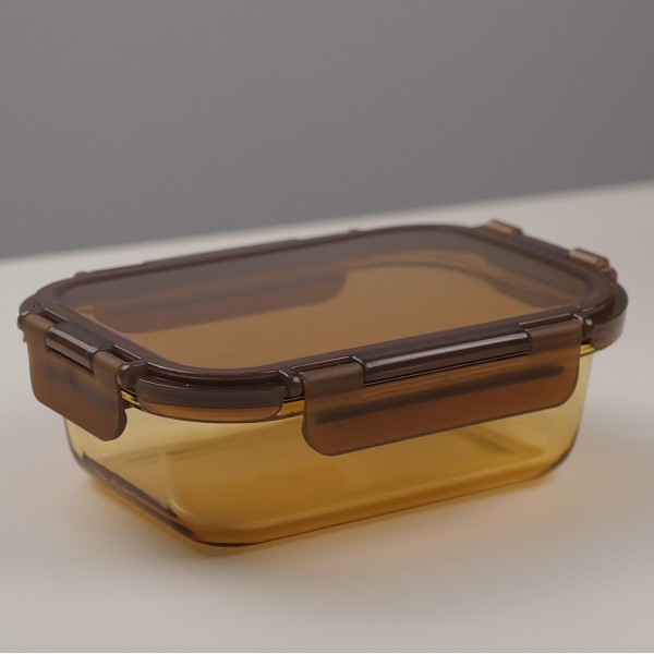 Lunch Box Microwave Heated Office High Borosilicate Glass Storage Box Healthy Student School