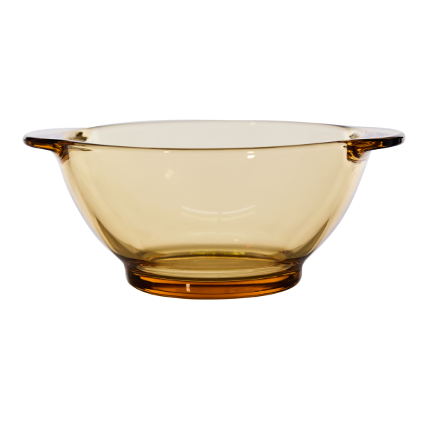 400ml Microwave Borosilicate Double Ear Amber Colored Salad Glass Bowl
