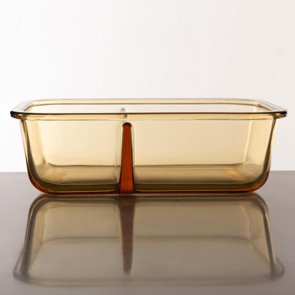 Compartment Glass Meal Lunch Box BPA-Free 2 Divider for Food Prep for Adult Working Easily
